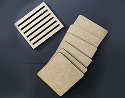 MDF Square Coasters with Stand